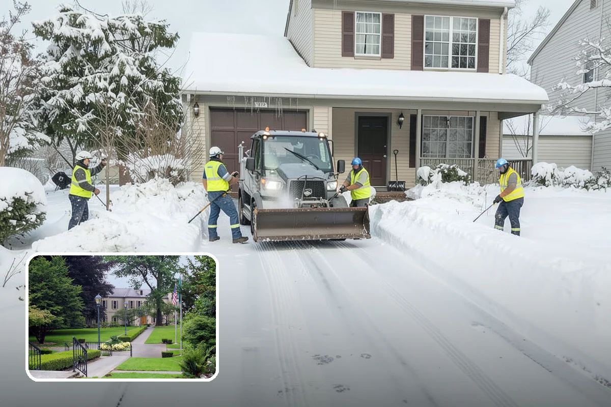 Medical Office Parking Lot Snow Removal in Woodinville, King County, WA - Vulnerable patients reach the entrance over cleared, deiced surfaces