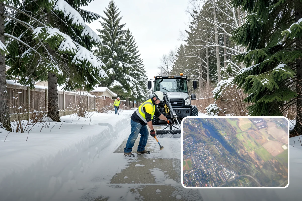 Medical Office Sidewalk Clearing in Algona, King County, WA - Protects vulnerable patients with limited mobility from falls