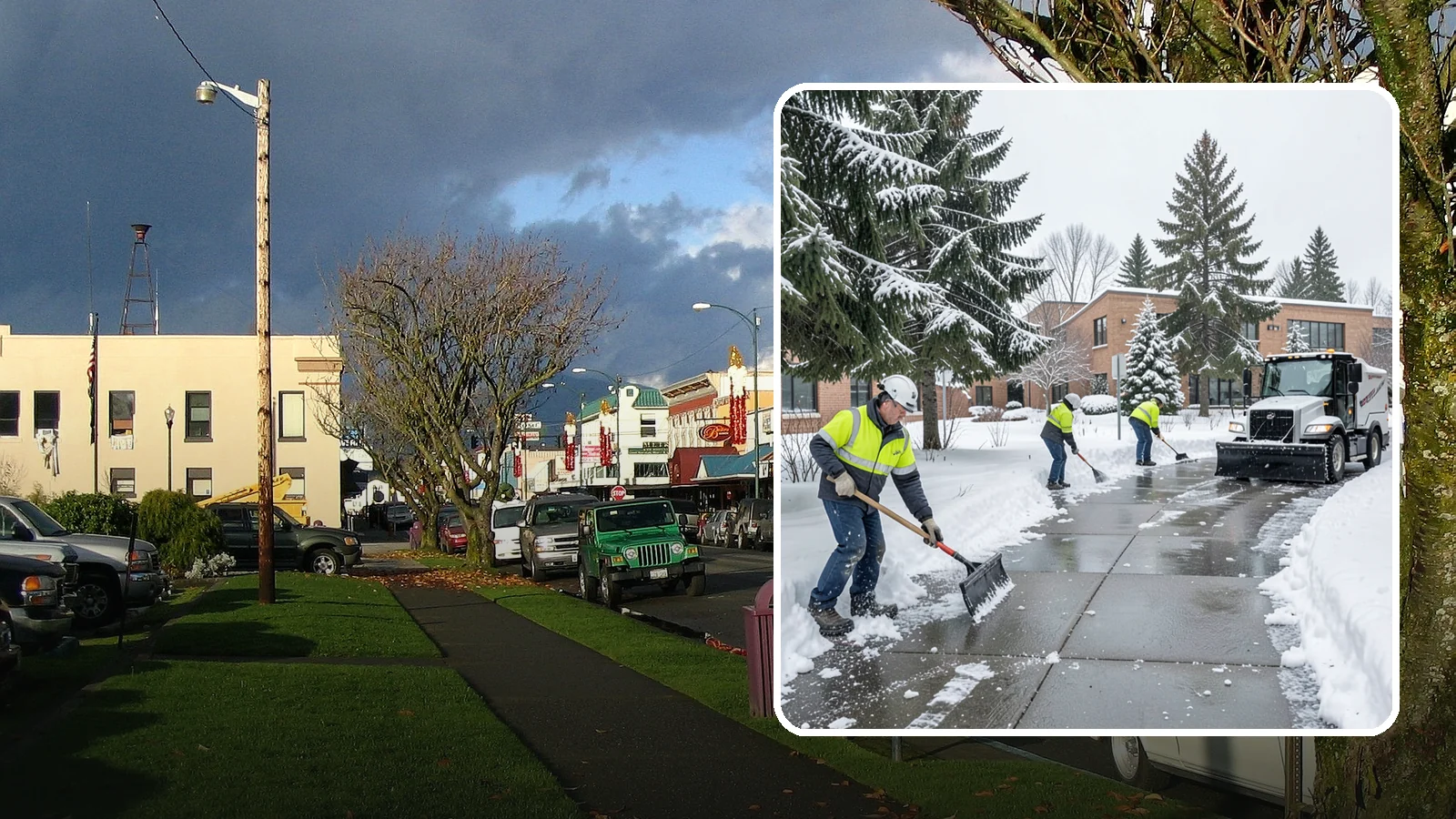 Medical Office Sidewalk Clearing in Arlington, Snohomish County, WA - Patient-safety sidewalk clearing for Western Washington medical offices, keeping entrances and accessible routes clear for those...