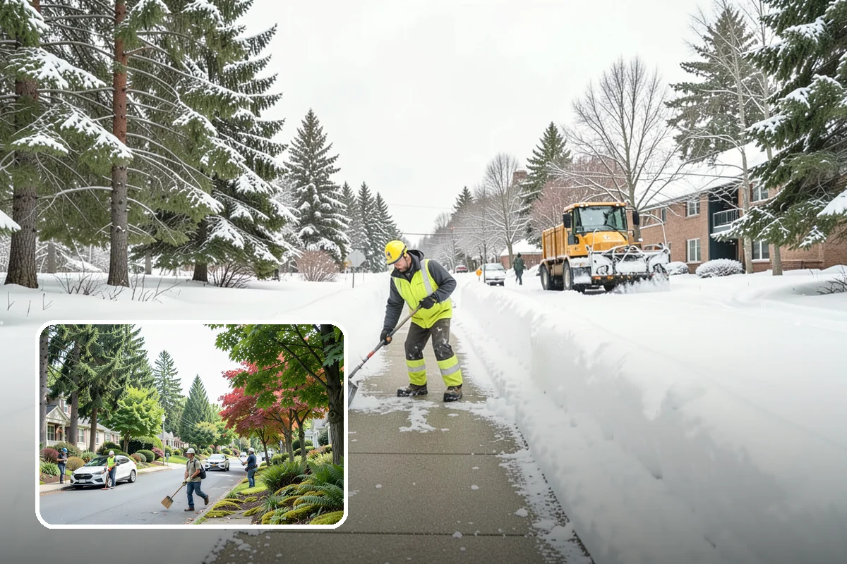 Medical Office Sidewalk Clearing in Beaux Arts Village, King County, WA - Protects vulnerable patients with limited mobility from falls