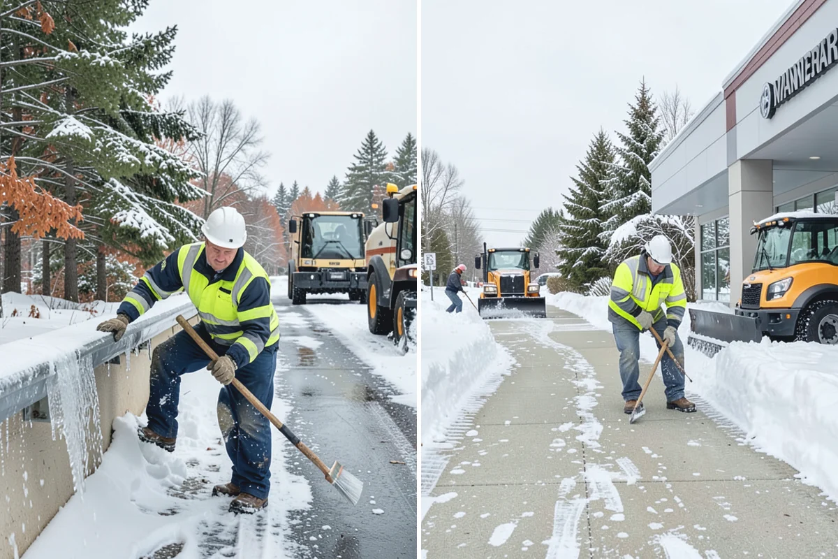 Medical Office Sidewalk Clearing in Bonney Lake, Pierce County, WA - Prioritize the accessible route, ramp, and patient drop-off zone