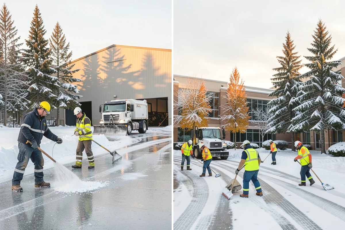 Medical Office Sidewalk Clearing in Covington, King County, WA - Prioritize the accessible route, ramp, and patient drop-off zone