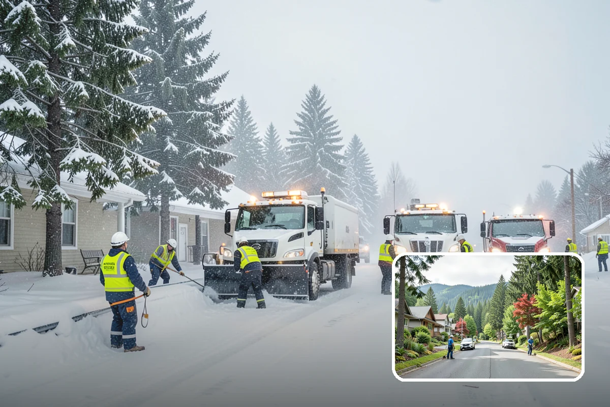 Medical Office Sidewalk Clearing in Darrington, Snohomish County, WA - Protects vulnerable patients with limited mobility from falls