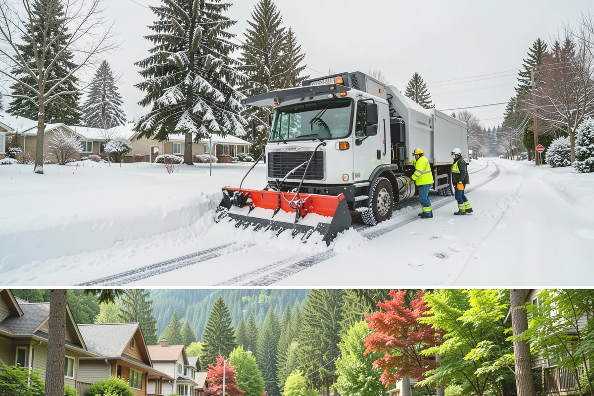Medical Office Sidewalk Clearing in Darrington, Snohomish County, WA - Medical office risk runs from late November through February, with day-long freeze-thaw demanding repeat visits during clinic...