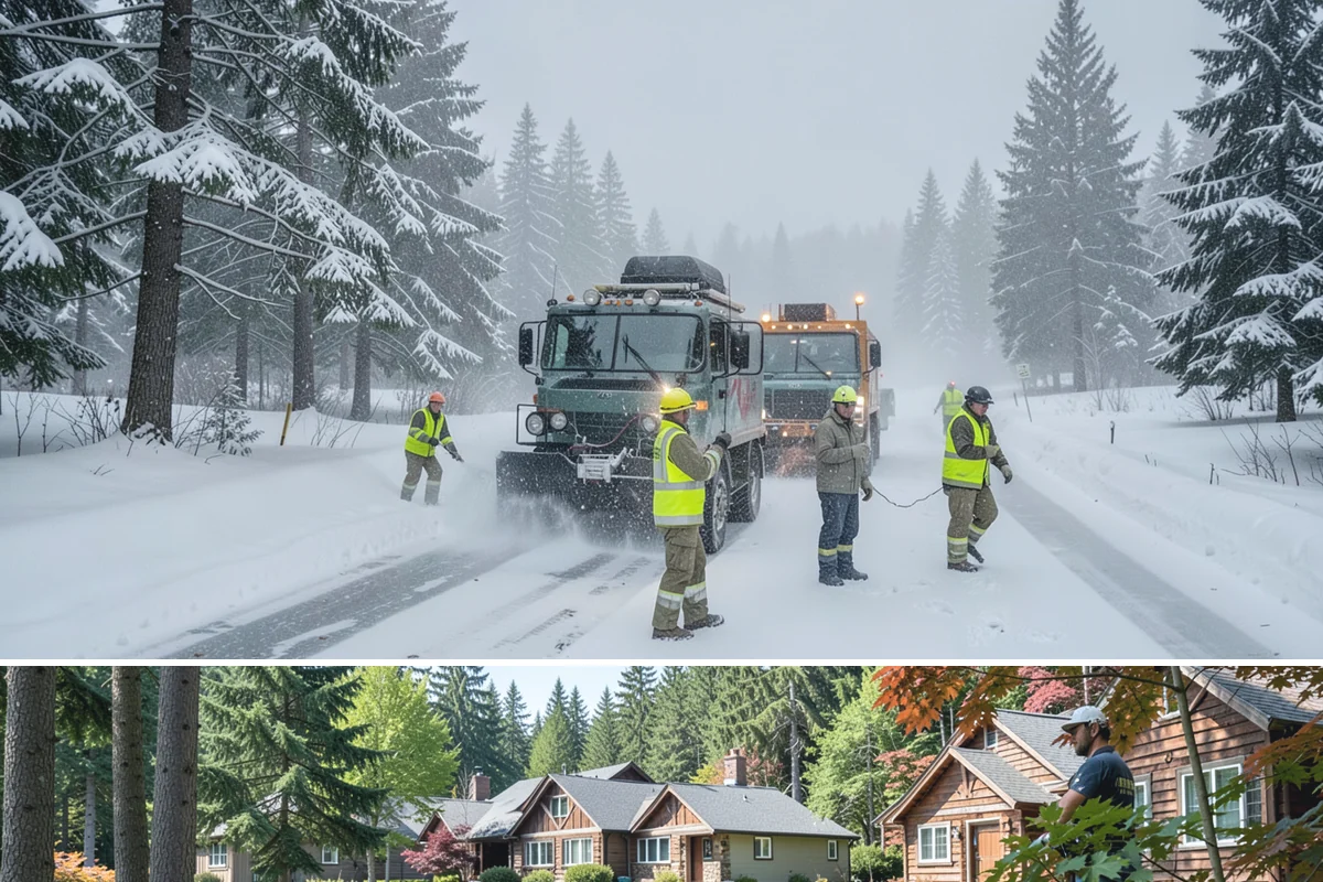 Medical Office Sidewalk Clearing in Edgewood, Pierce County, WA - Medical office risk runs from late November through February, with day-long freeze-thaw demanding repeat visits during clinic...