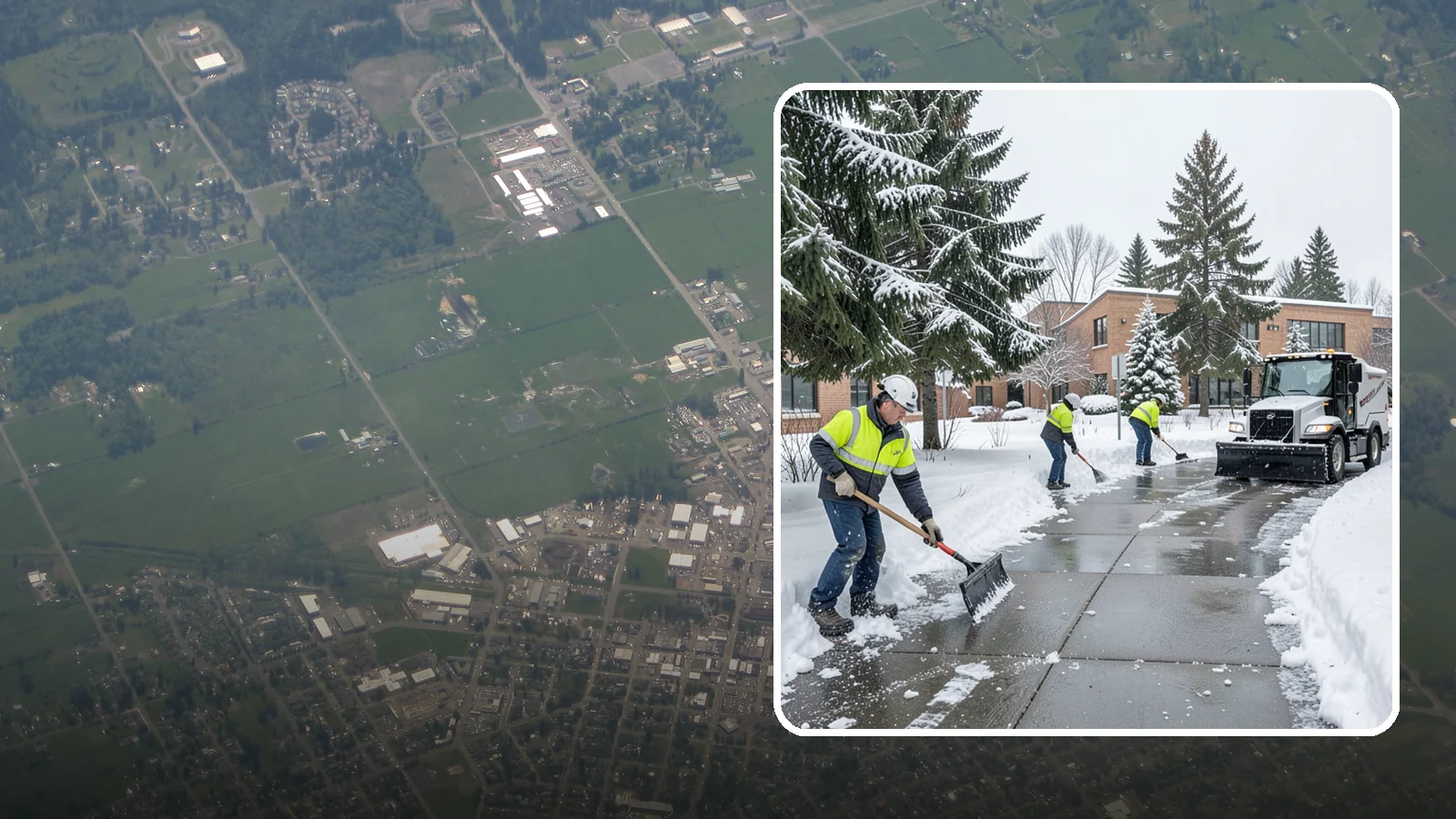 Medical Office Sidewalk Clearing in Enumclaw, King County, WA - Patient-safety sidewalk clearing for Western Washington medical offices, keeping entrances and accessible routes clear for those...