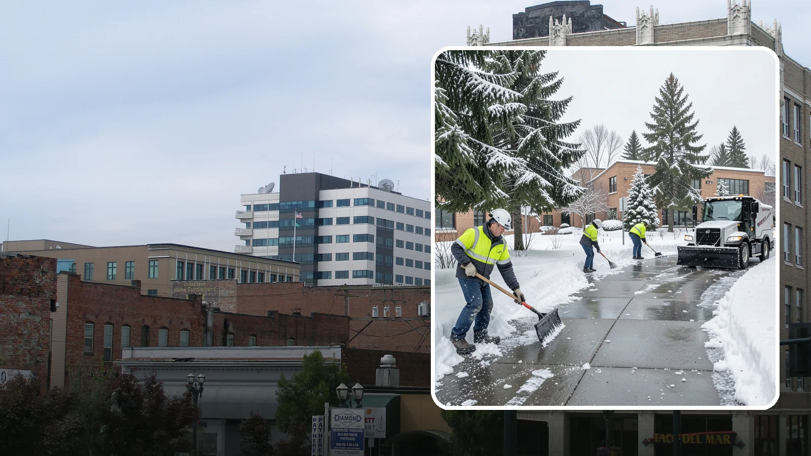 Medical Office Sidewalk Clearing in Everett, Snohomish County, WA - Patient-safety sidewalk clearing for Western Washington medical offices, keeping entrances and accessible routes clear for those...