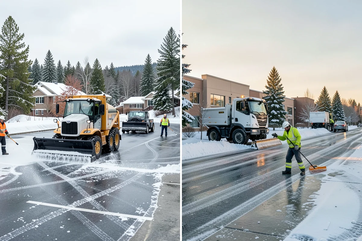 Medical Office Sidewalk Clearing in Fircrest, Pierce County, WA - Prioritize the accessible route, ramp, and patient drop-off zone