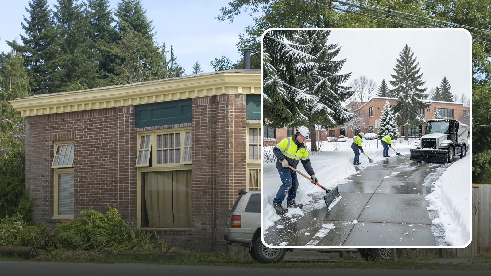 Medical Office Sidewalk Clearing in Hamilton, Skagit County, WA - Patient-safety sidewalk clearing for Western Washington medical offices, keeping entrances and accessible routes clear for those...