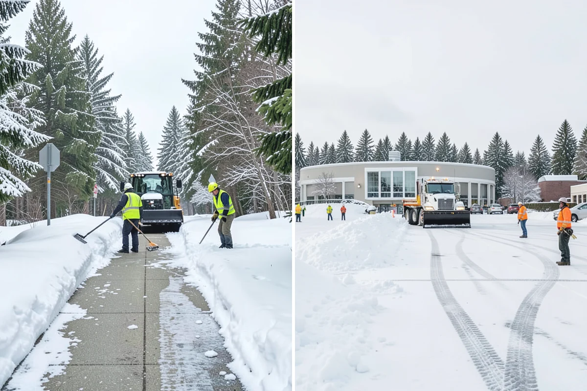 Medical Office Sidewalk Clearing in Hamilton, Skagit County, WA - Prioritize the accessible route, ramp, and patient drop-off zone