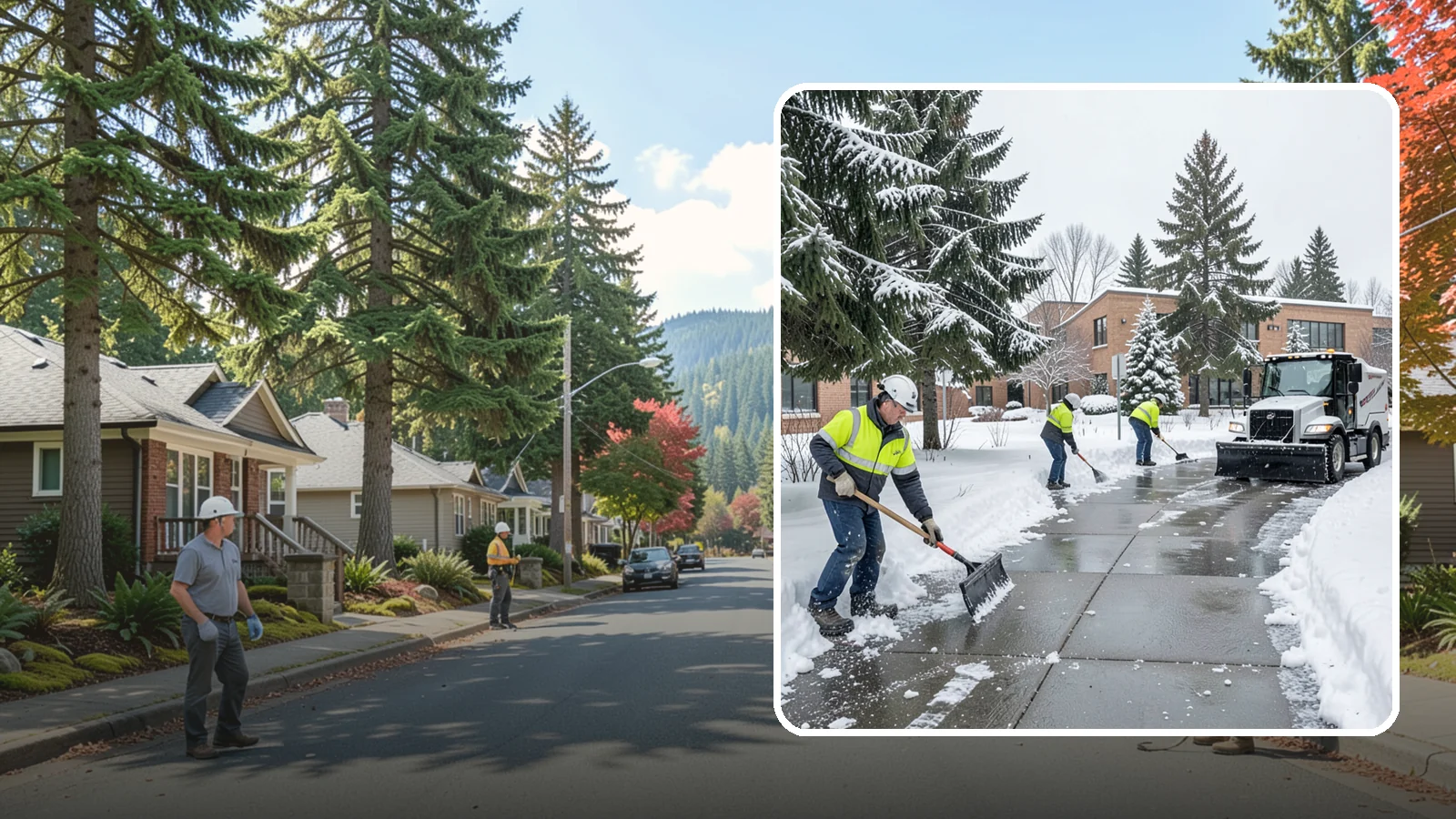 Medical Office Sidewalk Clearing in Hunts Point, King County, WA - Patient-safety sidewalk clearing for Western Washington medical offices, keeping entrances and accessible routes clear for those...