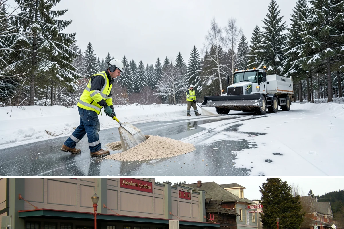 Medical Office Sidewalk Clearing in Issaquah, King County, WA - Medical office risk runs from late November through February, with day-long freeze-thaw demanding repeat visits during clinic...