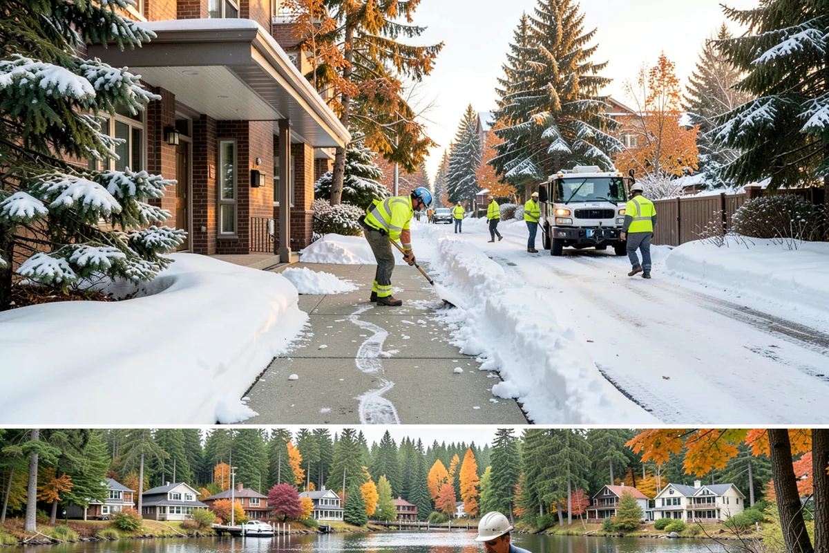 Medical Office Sidewalk Clearing in La Conner, Skagit County, WA - Medical office risk runs from late November through February, with day-long freeze-thaw demanding repeat visits during clinic...