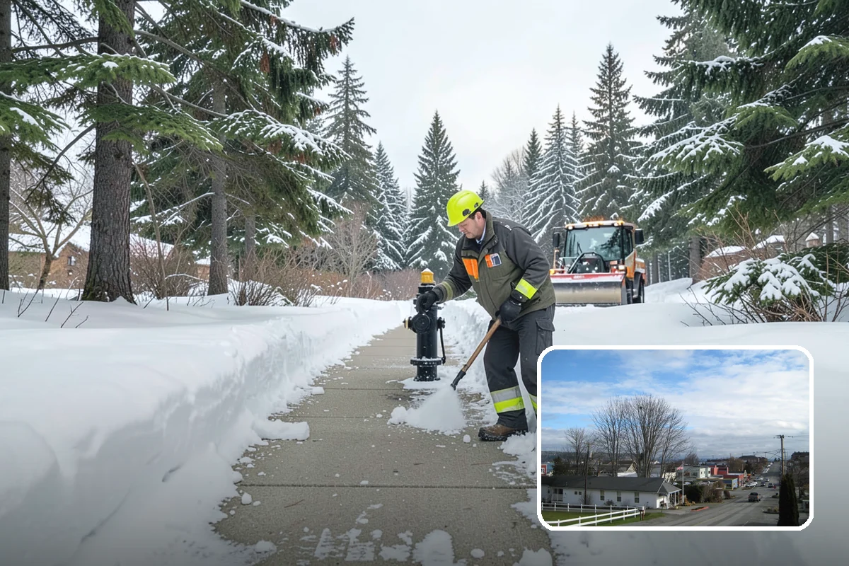 Medical Office Sidewalk Clearing in Langley, Island County, WA - Protects vulnerable patients with limited mobility from falls