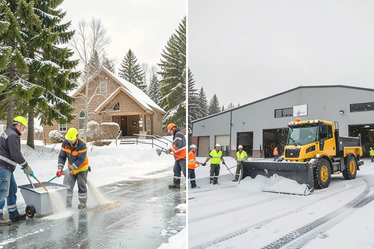 Medical Office Sidewalk Clearing in Langley, Island County, WA - Prioritize the accessible route, ramp, and patient drop-off zone
