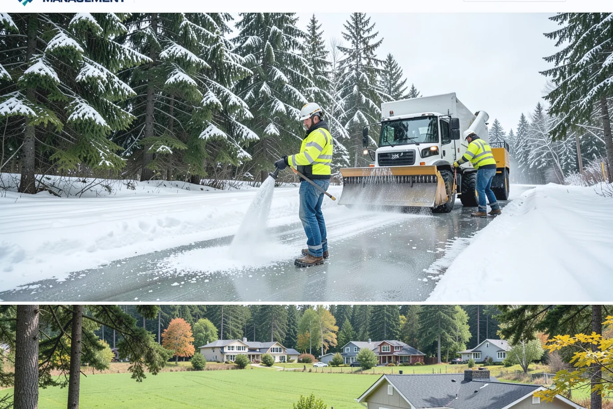Medical Office Sidewalk Clearing in Lyman, Skagit County, WA - Medical office risk runs from late November through February, with day-long freeze-thaw demanding repeat visits during clinic...