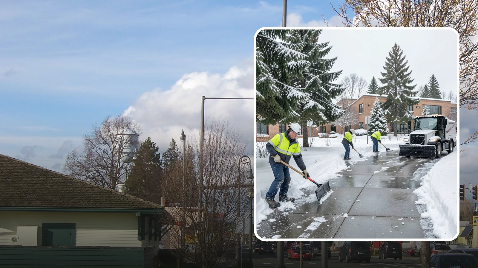 Medical Office Sidewalk Clearing in Marysville, Snohomish County, WA - Patient-safety sidewalk clearing for Western Washington medical offices, keeping entrances and accessible routes clear for those...