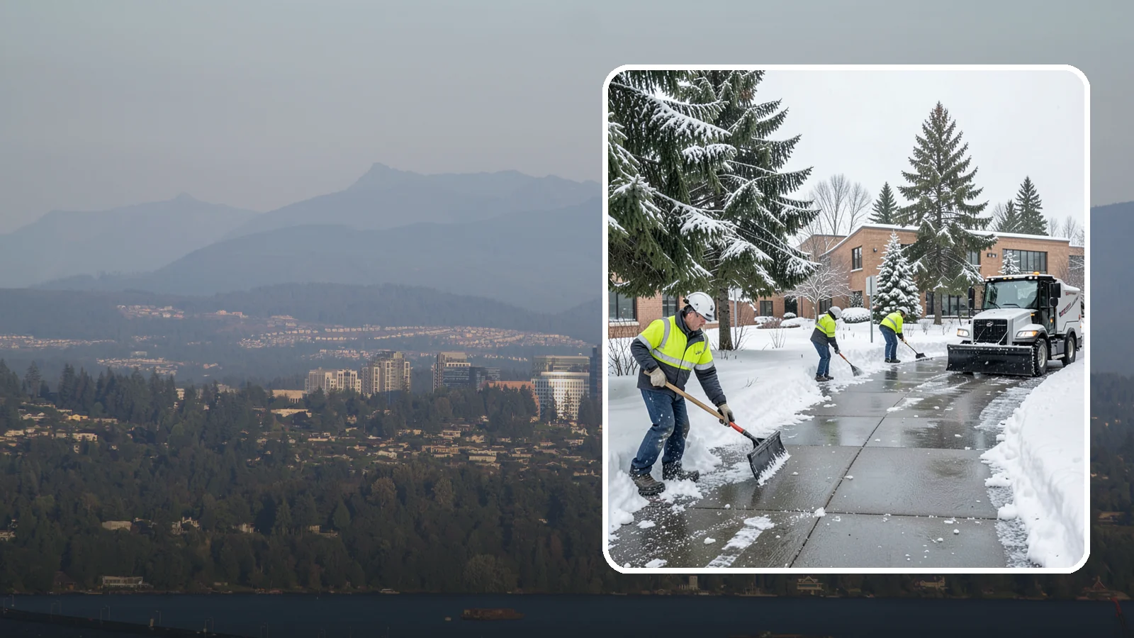 Medical Office Sidewalk Clearing in Medina, King County, WA - Patient-safety sidewalk clearing for Western Washington medical offices, keeping entrances and accessible routes clear for those...