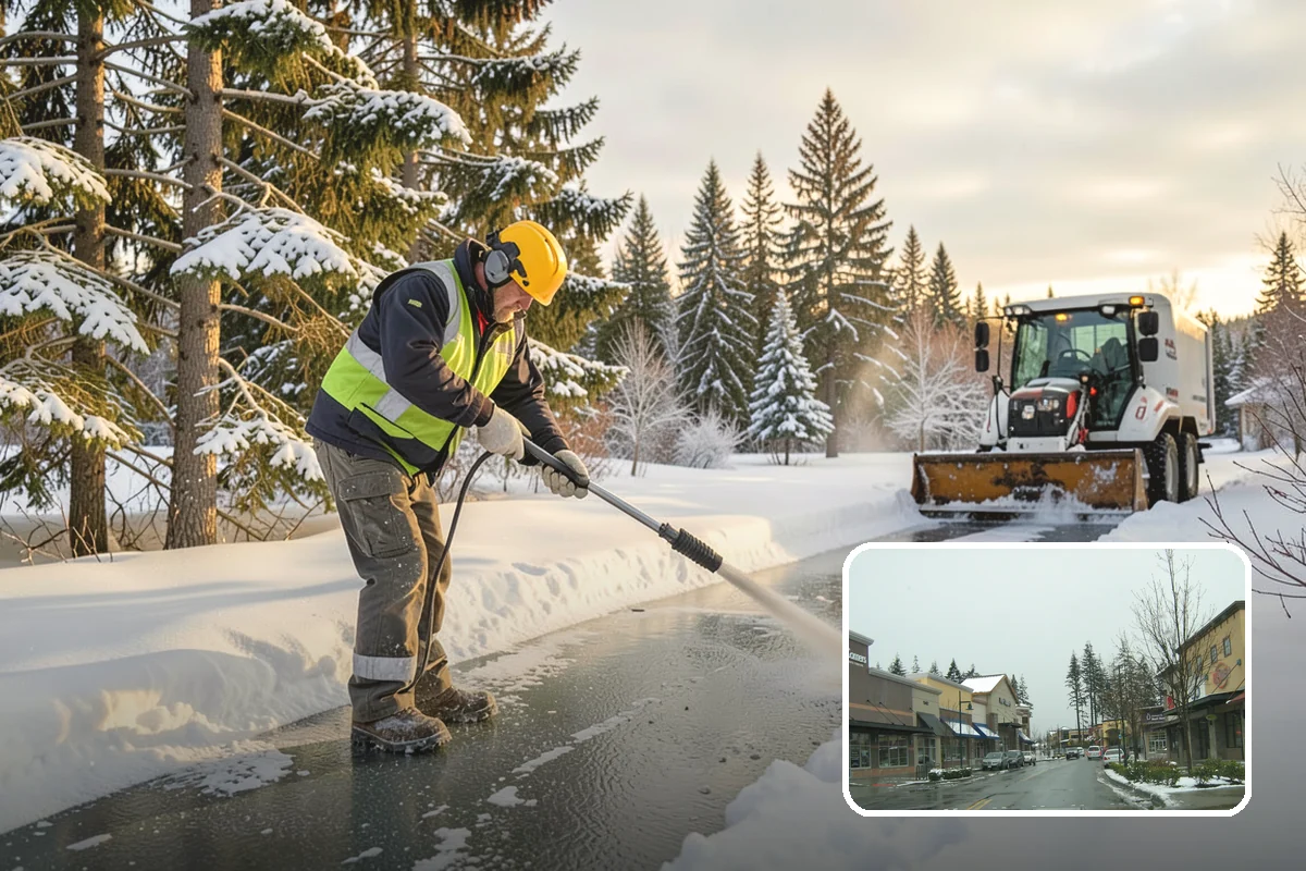 Medical Office Sidewalk Clearing in Mill Creek, Snohomish County, WA - Protects vulnerable patients with limited mobility from falls