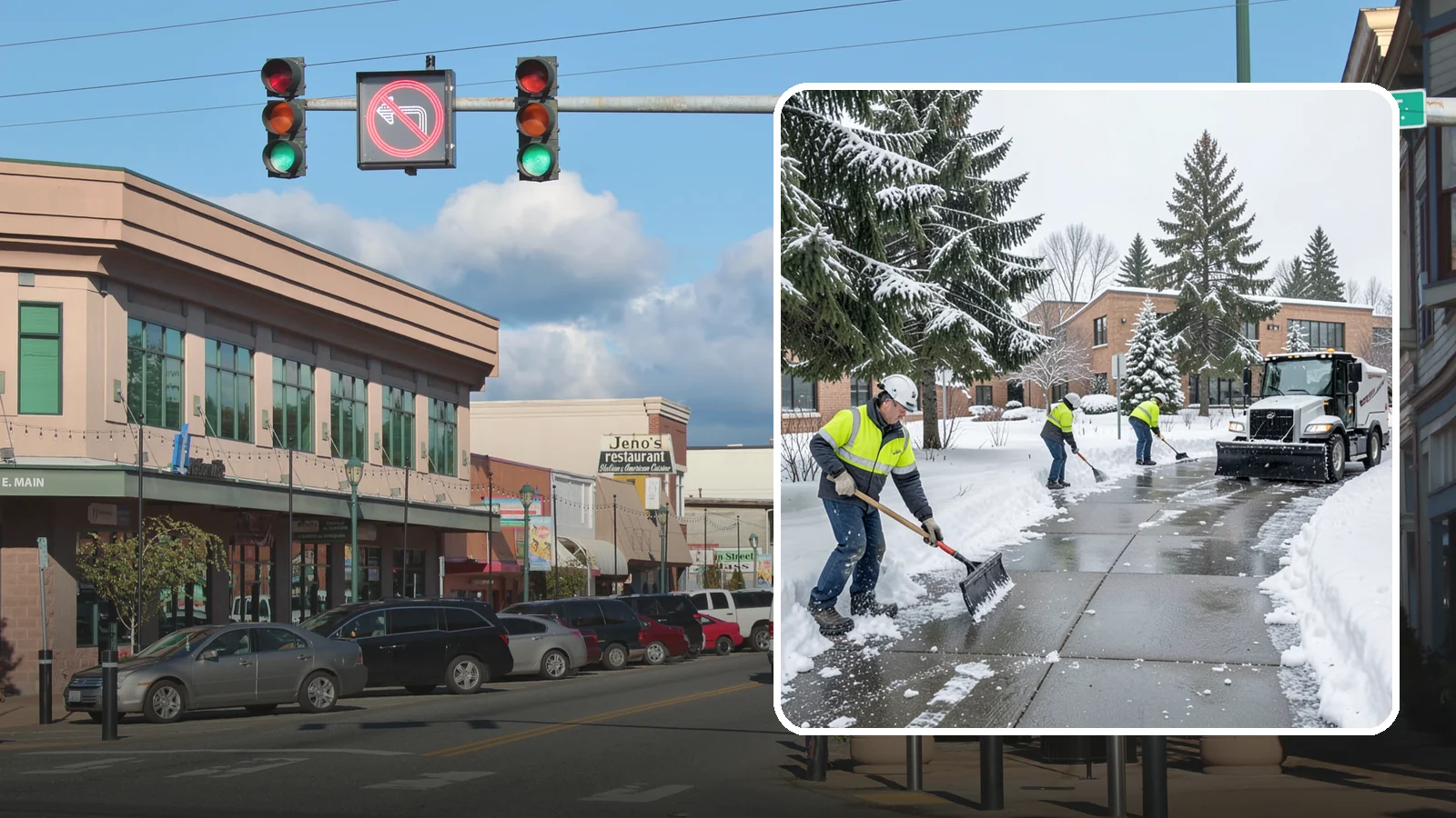 Medical Office Sidewalk Clearing in Monroe, Snohomish County, WA - Patient-safety sidewalk clearing for Western Washington medical offices, keeping entrances and accessible routes clear for those...