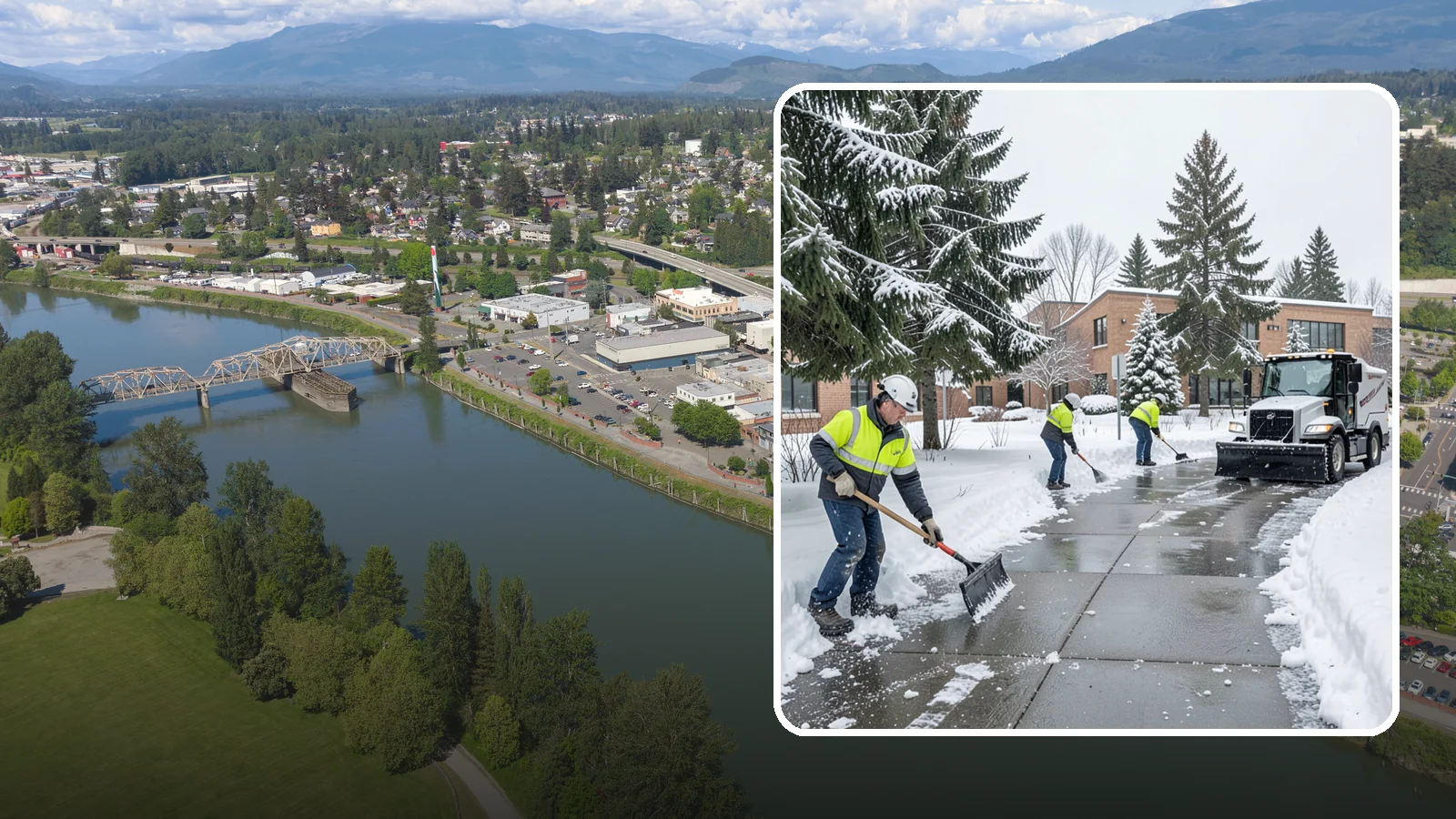 Medical Office Sidewalk Clearing in Mount Vernon, Skagit County, WA - Patient-safety sidewalk clearing for Western Washington medical offices, keeping entrances and accessible routes clear for those...