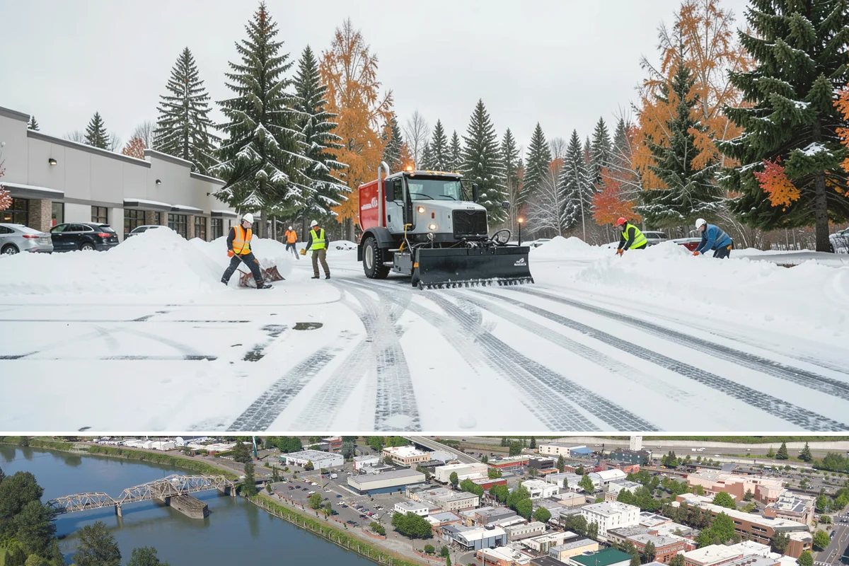 Medical Office Sidewalk Clearing in Mount Vernon, Skagit County, WA - Medical office risk runs from late November through February, with day-long freeze-thaw demanding repeat visits during clinic...