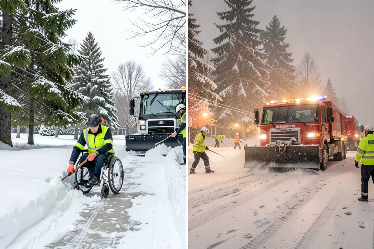 Medical Office Sidewalk Clearing in Normandy Park, King County, WA - Prioritize the accessible route, ramp, and patient drop-off zone