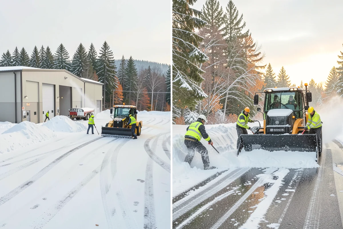 Medical Office Sidewalk Clearing in North Bend, King County, WA - Prioritize the accessible route, ramp, and patient drop-off zone