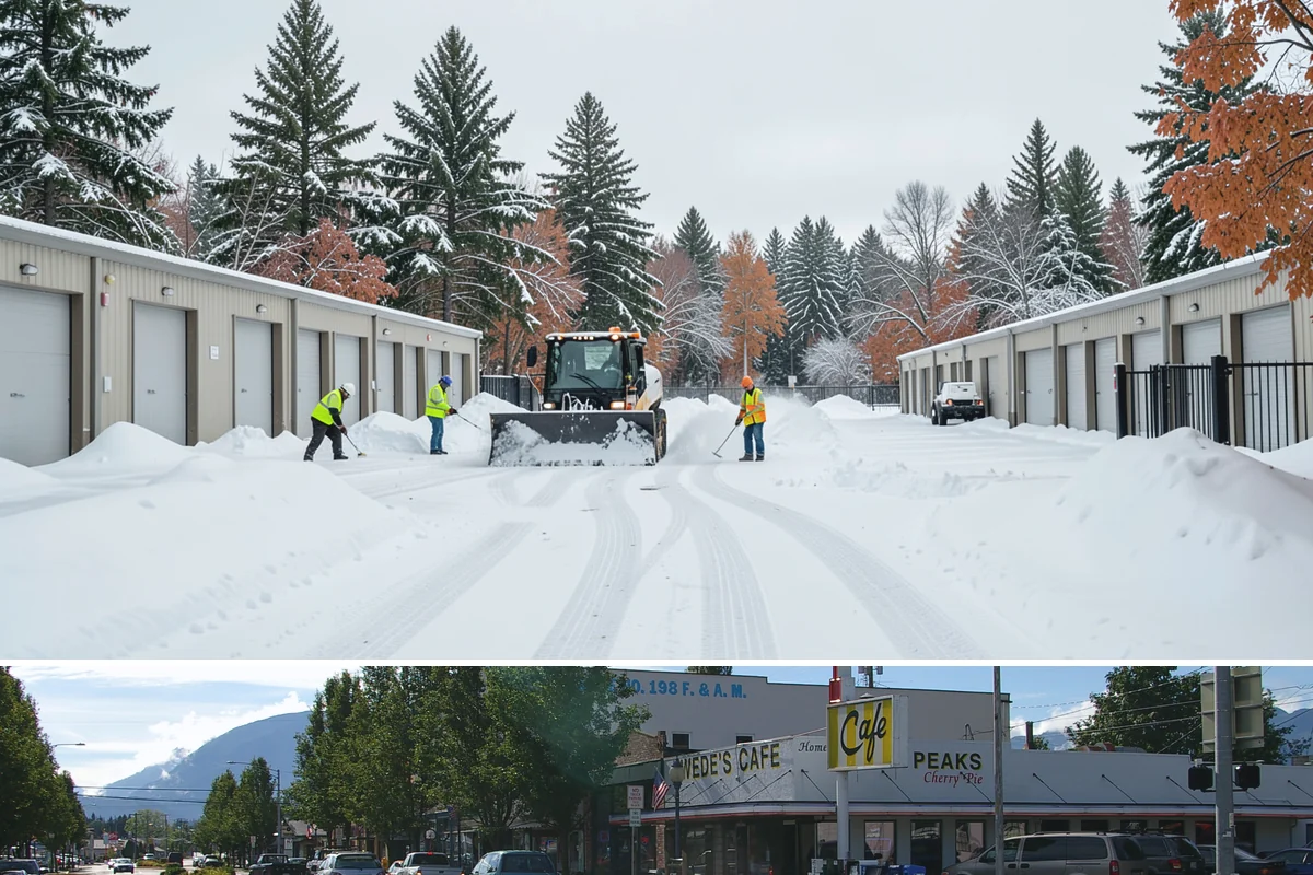 Medical Office Sidewalk Clearing in North Bend, King County, WA - Medical office risk runs from late November through February, with day-long freeze-thaw demanding repeat visits during clinic...