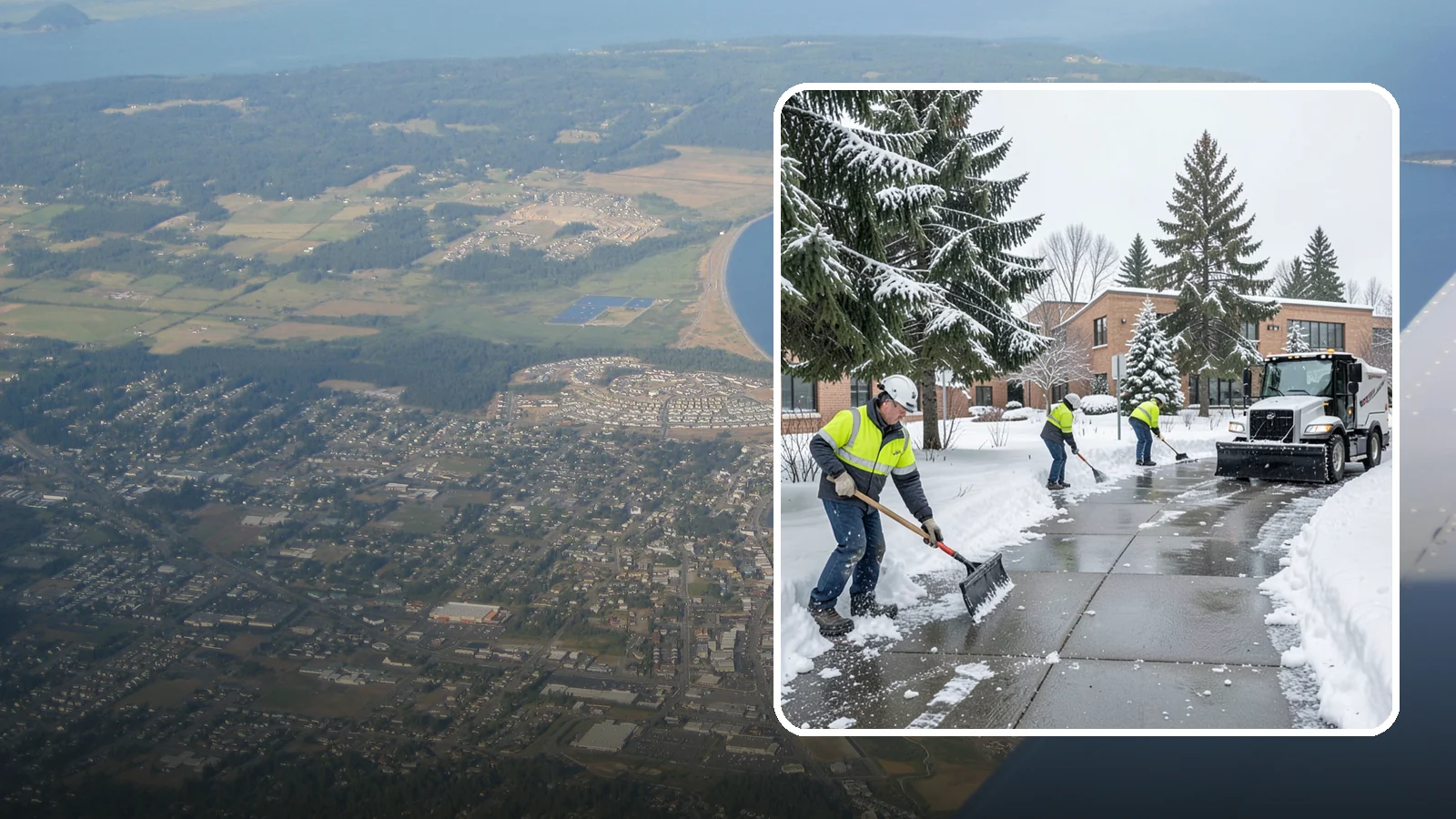 Medical Office Sidewalk Clearing in Oak Harbor, Island County, WA - Patient-safety sidewalk clearing for Western Washington medical offices, keeping entrances and accessible routes clear for those...