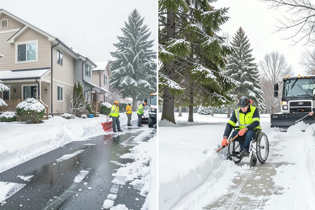Medical Office Sidewalk Clearing in Oak Harbor, Island County, WA - Prioritize the accessible route, ramp, and patient drop-off zone