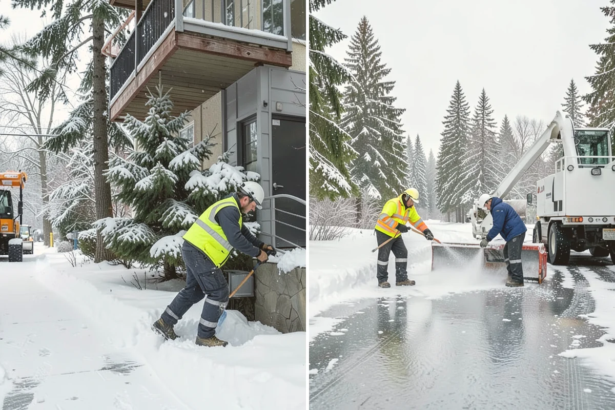 Medical Office Sidewalk Clearing in Orting, Pierce County, WA - Prioritize the accessible route, ramp, and patient drop-off zone