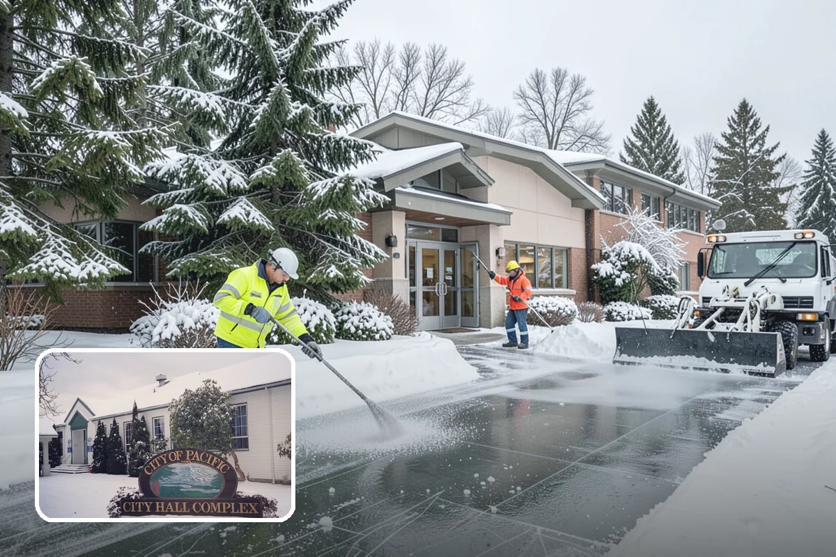 Medical Office Sidewalk Clearing in Pacific, King County, WA - Protects vulnerable patients with limited mobility from falls