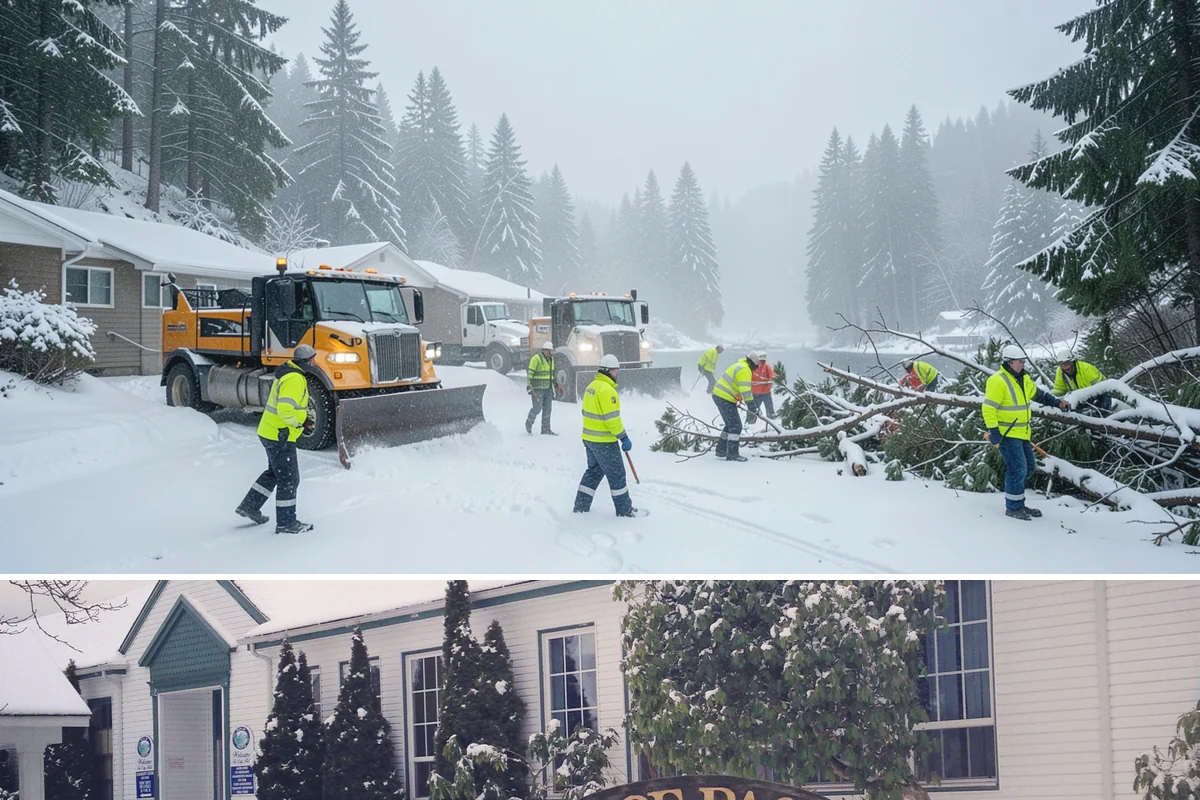 Medical Office Sidewalk Clearing in Pacific, King County, WA - Medical office risk runs from late November through February, with day-long freeze-thaw demanding repeat visits during clinic...