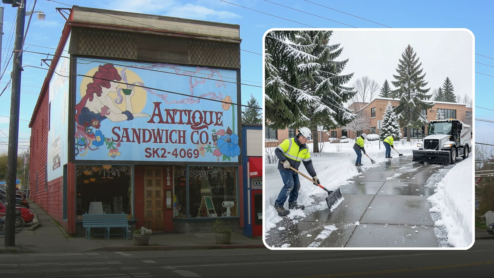 Medical Office Sidewalk Clearing in Ruston, Pierce County, WA - Patient-safety sidewalk clearing for Western Washington medical offices, keeping entrances and accessible routes clear for those...
