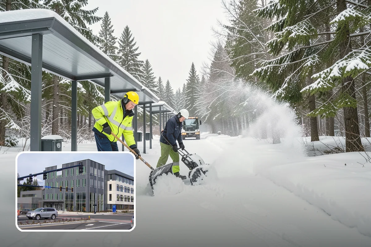 Medical Office Sidewalk Clearing in Shoreline, King County, WA - Protects vulnerable patients with limited mobility from falls