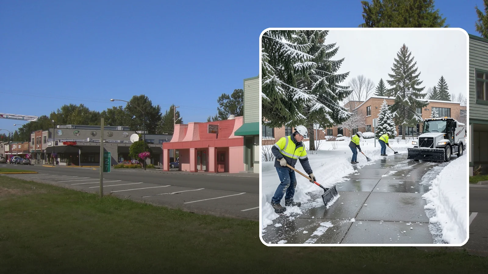 Medical Office Sidewalk Clearing in Snoqualmie, King County, WA - Patient-safety sidewalk clearing for Western Washington medical offices, keeping entrances and accessible routes clear for those...