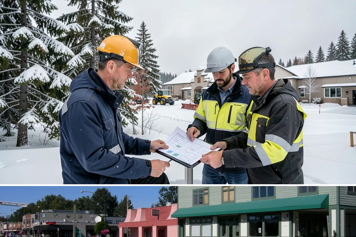Medical Office Sidewalk Clearing in Snoqualmie, King County, WA - Medical office risk runs from late November through February, with day-long freeze-thaw demanding repeat visits during clinic...