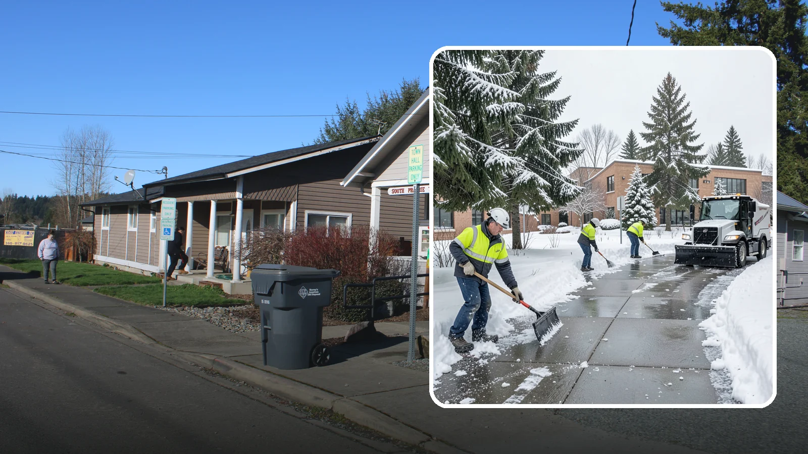 Medical Office Sidewalk Clearing in South Prairie, Pierce County, WA - Patient-safety sidewalk clearing for Western Washington medical offices, keeping entrances and accessible routes clear for those...
