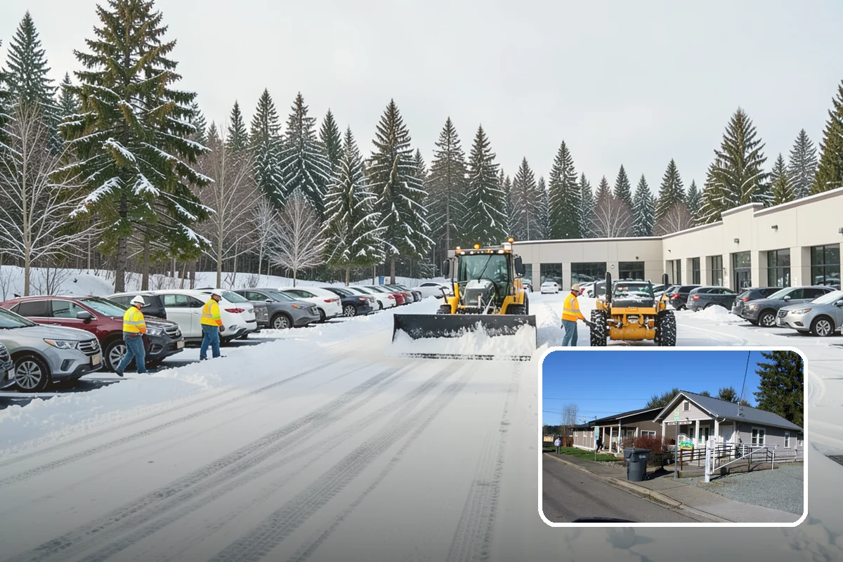 Medical Office Sidewalk Clearing in South Prairie, Pierce County, WA - Protects vulnerable patients with limited mobility from falls