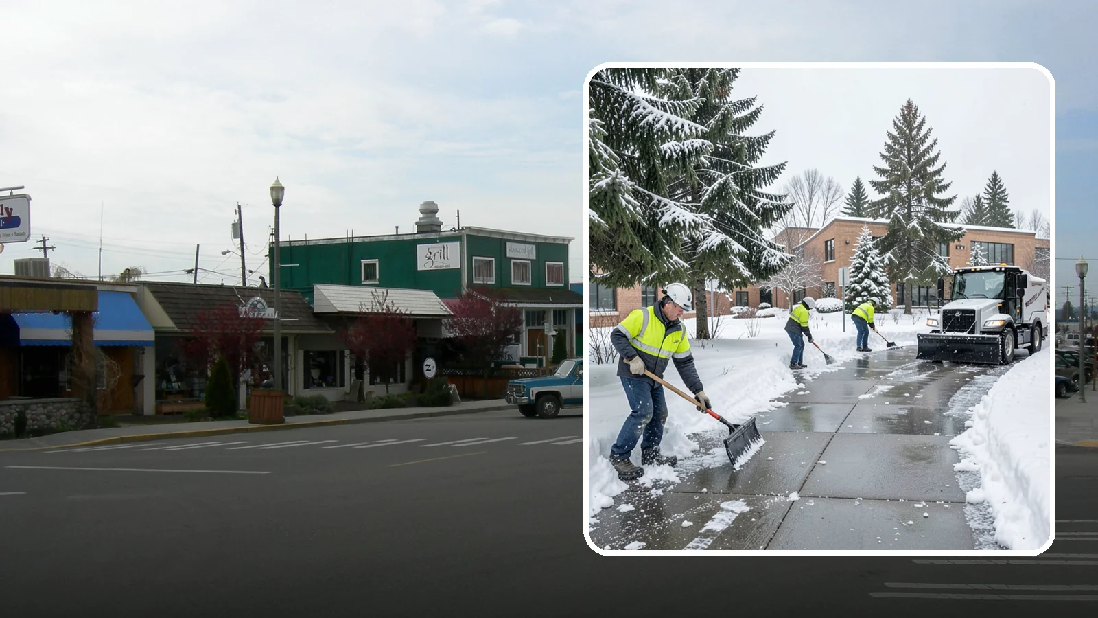 Medical Office Sidewalk Clearing in Stanwood, Snohomish County, WA - Patient-safety sidewalk clearing for Western Washington medical offices, keeping entrances and accessible routes clear for those...