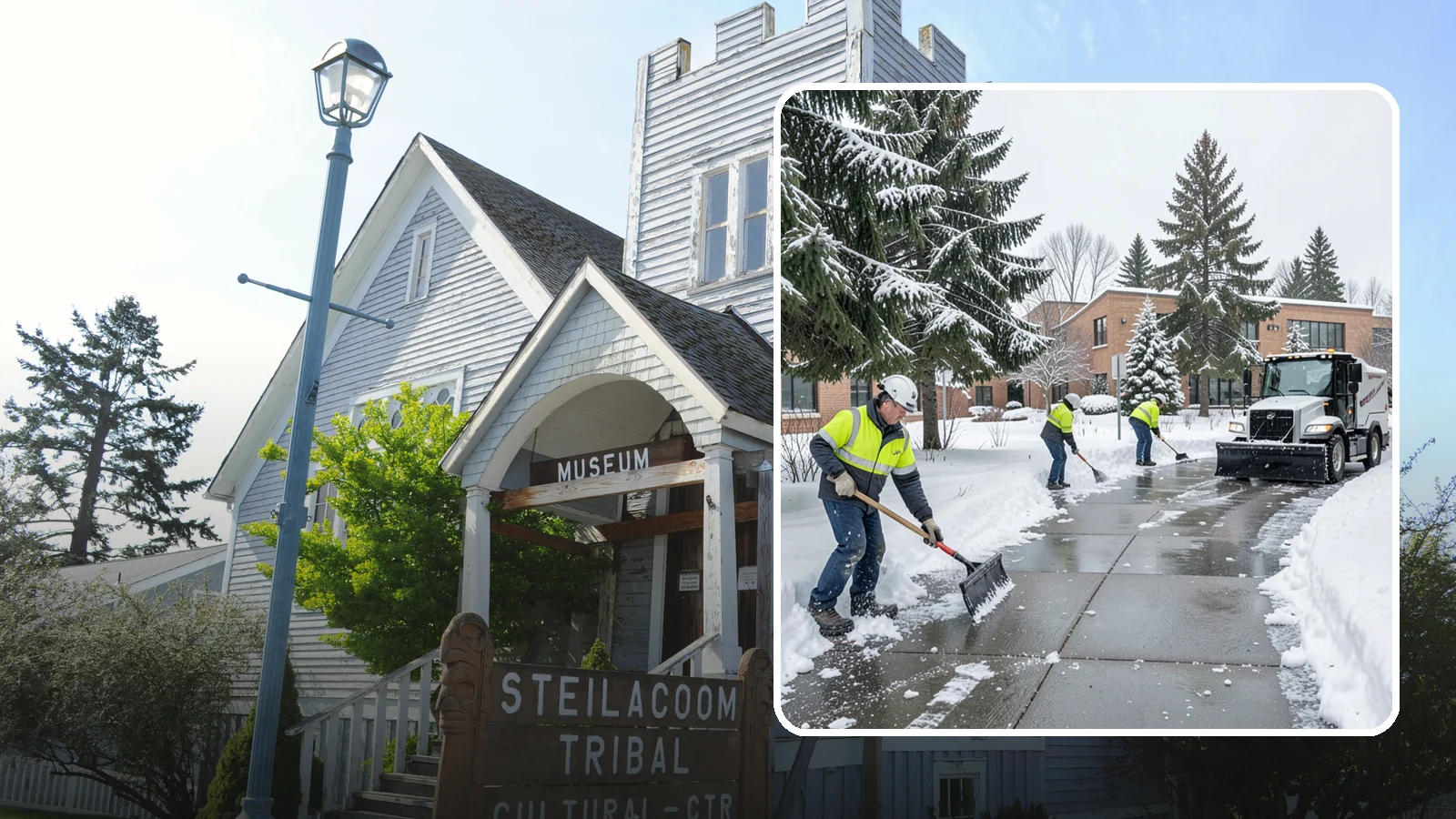Medical Office Sidewalk Clearing in Steilacoom, Pierce County, WA - Patient-safety sidewalk clearing for Western Washington medical offices, keeping entrances and accessible routes clear for those...