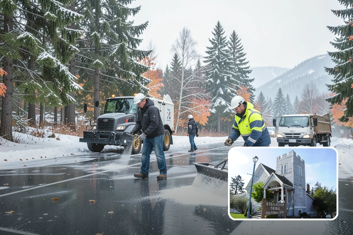 Medical Office Sidewalk Clearing in Steilacoom, Pierce County, WA - Protects vulnerable patients with limited mobility from falls
