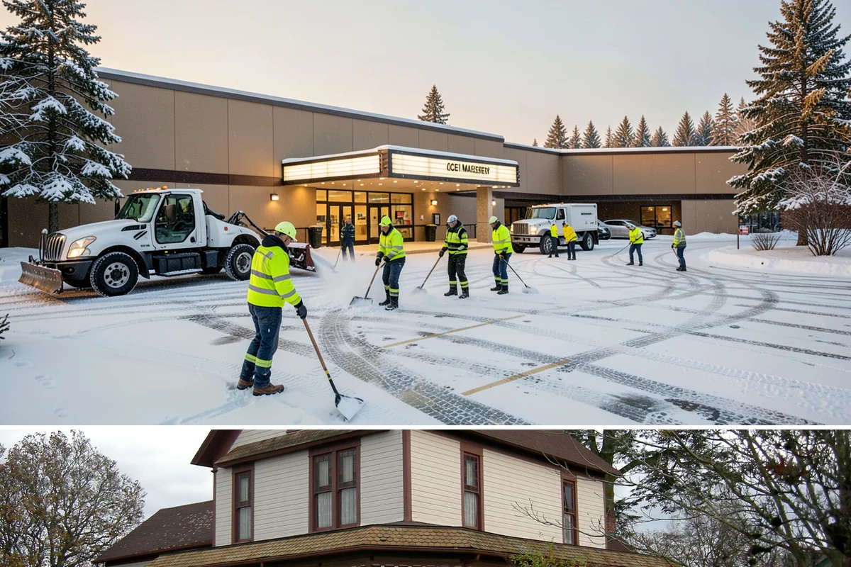 Medical Office Sidewalk Clearing in Sumner, Pierce County, WA - Medical office risk runs from late November through February, with day-long freeze-thaw demanding repeat visits during clinic...