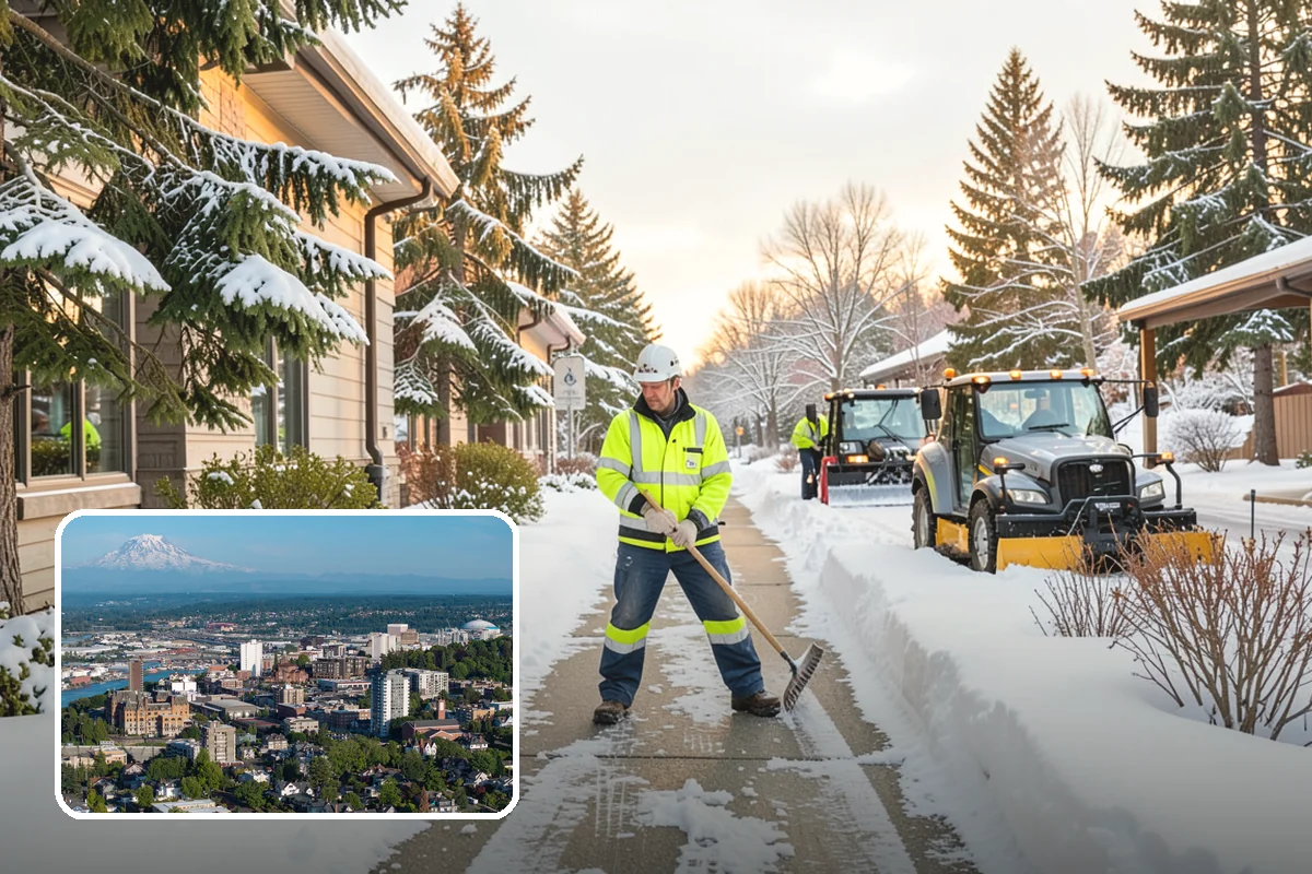 Medical Office Sidewalk Clearing in Tacoma, Pierce County, WA - Protects vulnerable patients with limited mobility from falls