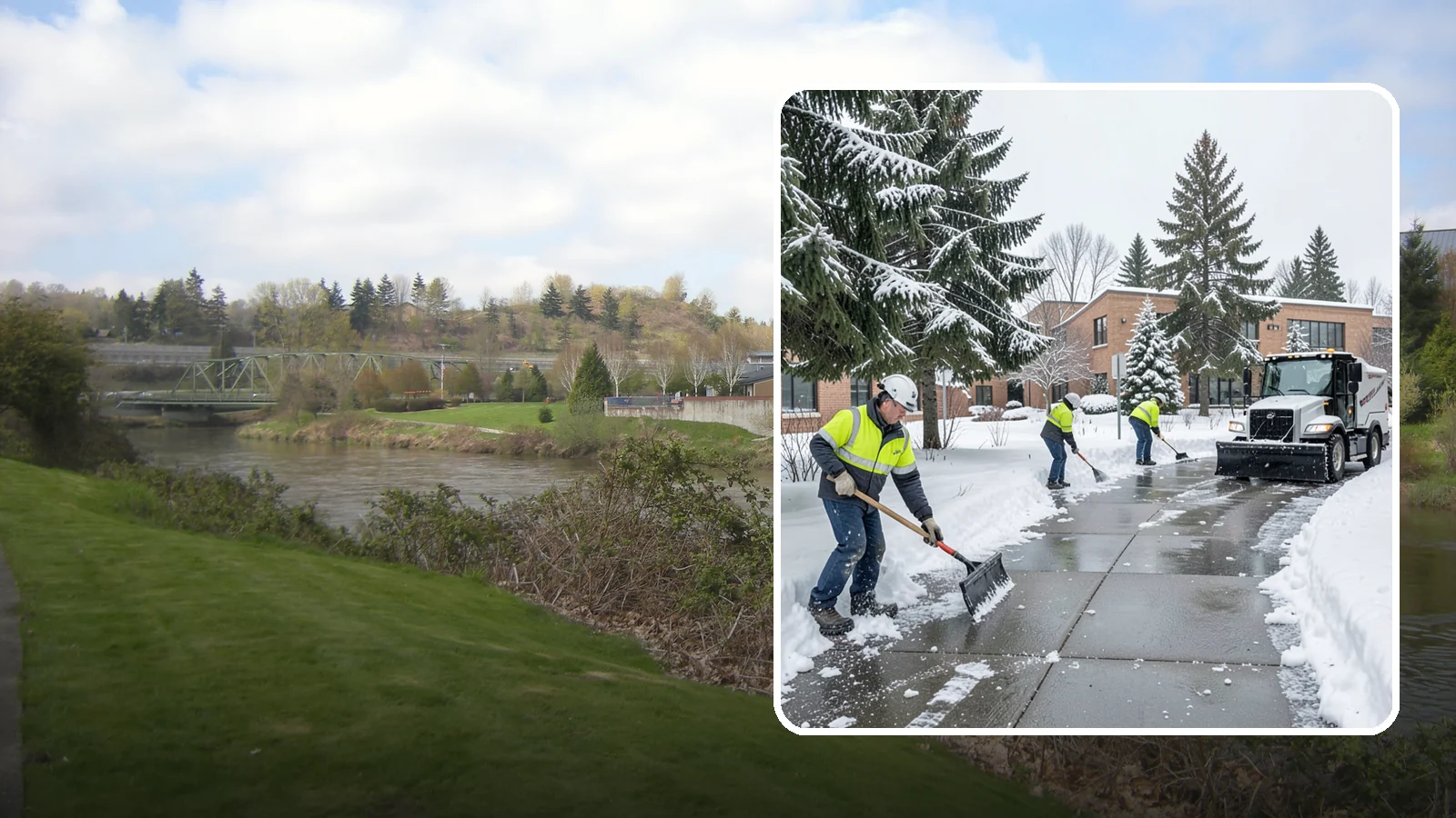Medical Office Sidewalk Clearing in Tukwila, King County, WA - Patient-safety sidewalk clearing for Western Washington medical offices, keeping entrances and accessible routes clear for those...