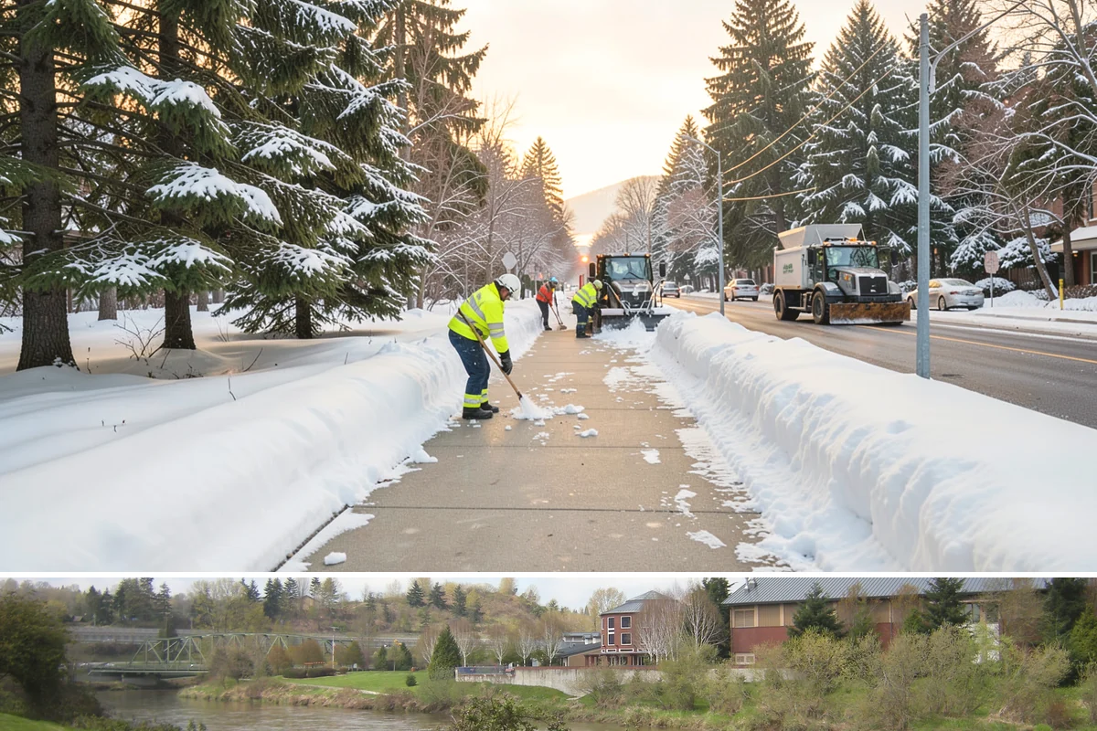 Medical Office Sidewalk Clearing in Tukwila, King County, WA - Medical office risk runs from late November through February, with day-long freeze-thaw demanding repeat visits during clinic...