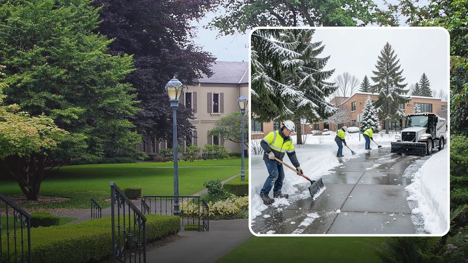 Medical Office Sidewalk Clearing in Woodinville, King County, WA - Patient-safety sidewalk clearing for Western Washington medical offices, keeping entrances and accessible routes clear for those...