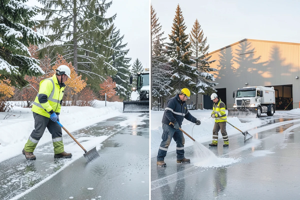 Medical Office Sidewalk Clearing in Woodinville, King County, WA - Prioritize the accessible route, ramp, and patient drop-off zone