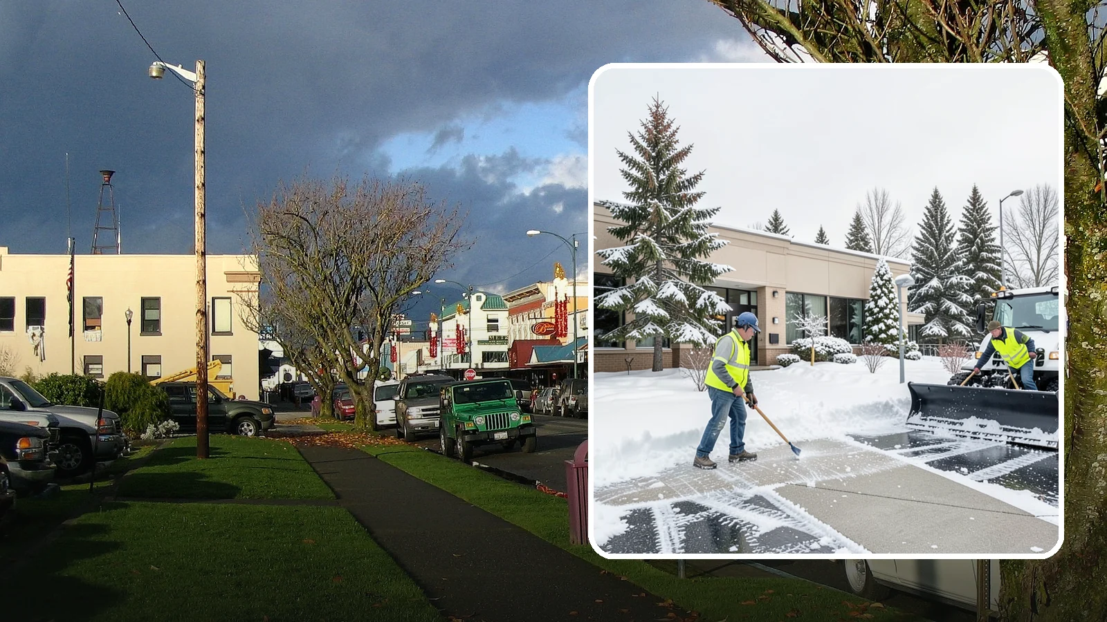 Medical Office Snow Plowing in Arlington, Snohomish County, WA - We plow medical office lots and entrances early so patients, many with limited mobility, arrive on clear, safe pavement.